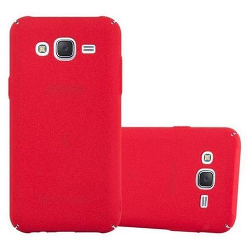 Cadorabo Housse Compatible Avec Samsung Galaxy J5 2015 En Frosty Rouge - Hard Case Étui De Protection À L'aspect Givré Contre Les Rayures Et Les Chocs