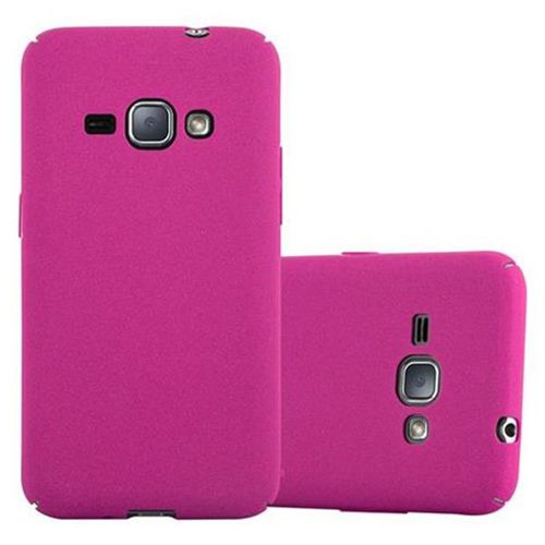 Cadorabo Housse Compatible Avec Samsung Galaxy J1 2016 En Frosty Rose Vif - Hard Case Étui De Protection À L'aspect Givré Contre Les Rayures Et Les Chocs