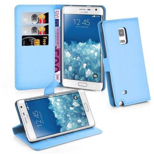 Cadorabo Housse Compatible Avec Samsung Galaxy Note Edge En Pastel Bleu - Étui De Protection Avec Fermeture Magnétique, Fonction De Support Et Compartiment Pour Carte