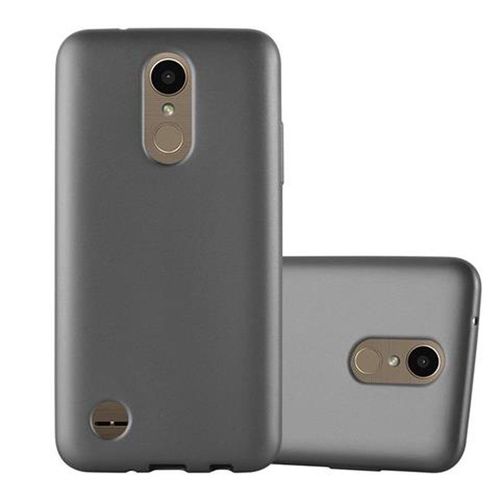 Cadorabo Housse Compatible Avec Lg K10 2017 En Metallic Gris - Étui De Protection En Silicone Tpu Flexible