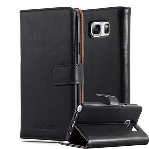Cadorabo Housse Compatible Avec Samsung Galaxy Note 5 En Noir De Jais - Étui De Protection Avec Fermeture Magnétique, Fonction De Support Et Compartiment Pour Carte