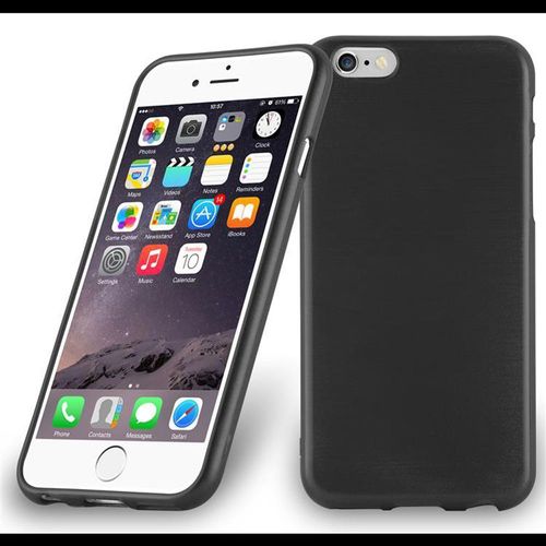 Cadorabo Housse Compatible Avec Apple Iphone 6 Plus / 6s Plus En Noir - Étui De Protection En Silicone Tpu Flexible Au Design Brossé