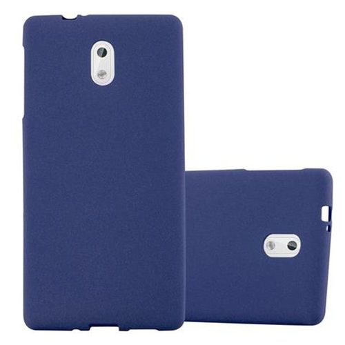 Cadorabo Housse Compatible Avec Nokia 3 2017 En Frost Bleu Foncé - Étui De Protection En Silicone Tpu Flexible