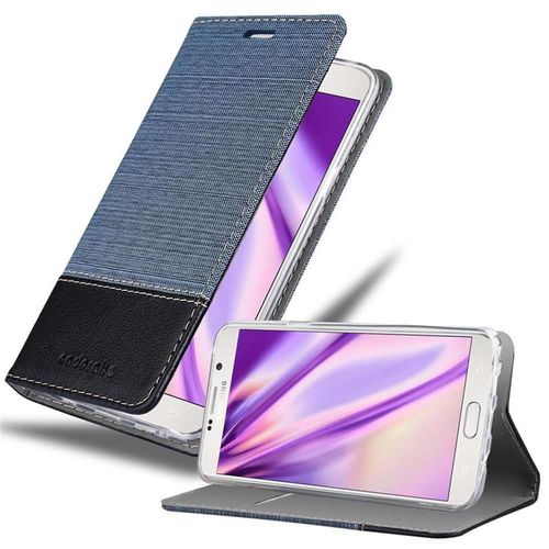Cadorabo Housse Compatible Avec Samsung Galaxy Note 5 En Bleu Noir - Étui De Protection Avec Fermeture Magnétique, Fonction De Support Et Compartiment Pour Carte