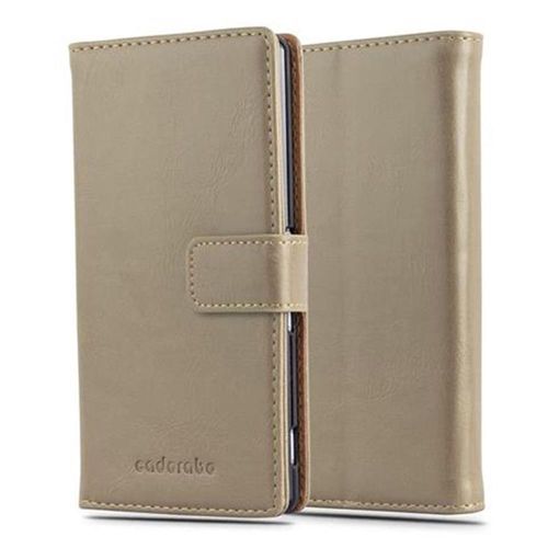 Cadorabo Housse Compatible Avec Sony Xperia Z3 Plus / Z4 En Marrone Cappucino - Étui De Protection Avec Fermeture Magnétique, Fonction De Support Et Compartiment Pour Carte