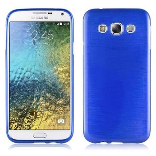 Cadorabo Housse Compatible Avec Samsung Galaxy E5 En Bleu - Étui De Protection En Silicone Tpu Flexible Au Design Brossé