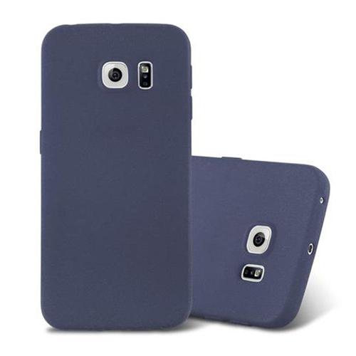 Coque Pour Samsung Galaxy S6 Edge En Frost Bleu Foncé Housse De Protection Étui En Silicone Tpu Flexible