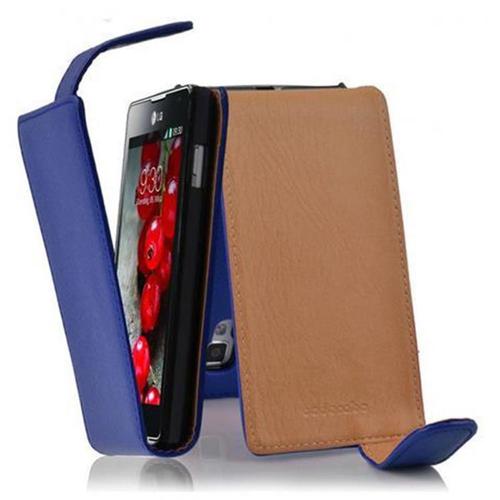 Cadorabo Housse Compatible Avec Lg Optimus L7 Ii En Bleu Royal - Étui De Protection Au Design Flip En Similicuir Structuré