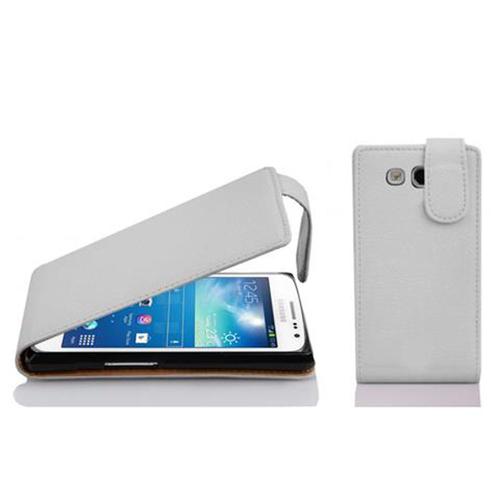 Cadorabo Housse Compatible Avec Samsung Galaxy Express 2 En Blanc Magnésium - Étui De Protection Au Design Flip En Similicuir Structuré