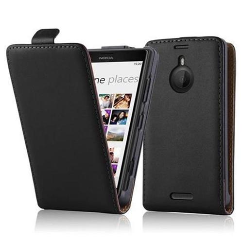 Cadorabo Housse Compatible Avec Nokia Lumia 1520 En Noir De Jais - Étui De Protection Au Design Flip En Similicuir Lisse