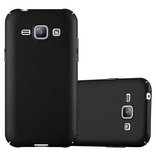 Cadorabo Housse Compatible Avec Samsung Galaxy J1 2015 En Metallic Noir - Hard Case Étui De Protection D'aspect Métallique Contre Les Rayures Et Les Chocs