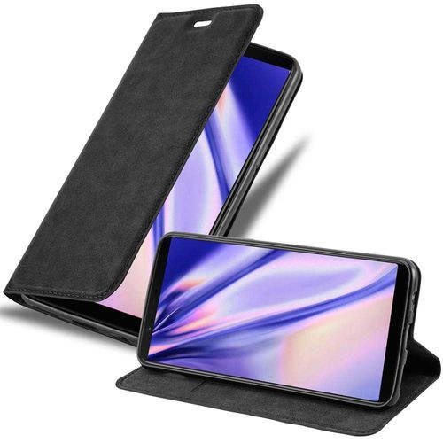Coque Pour Oneplus 5t En Noir Nuit Housse De Protection Étui Avec Fermeture Magnétique, Fonction De Support Et Compartiment Pour Carte
