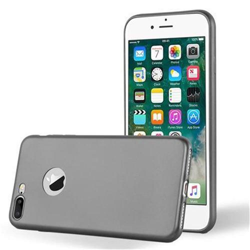 Cadorabo Housse Compatible Avec Apple Iphone 7 Plus / 7s Plus / 8 Plus En Metallic Gris - Étui De Protection En Silicone Tpu Flexible