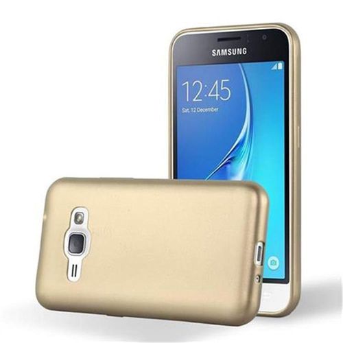 Cadorabo Housse Compatible Avec Samsung Galaxy J1 2016 En Metallic Or - Étui De Protection En Silicone Tpu Flexible