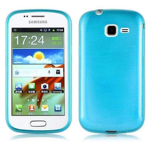 Cadorabo Housse Compatible Avec Samsung Galaxy Trend En Turquoise - Étui De Protection En Silicone Tpu Flexible Au Design Brossé