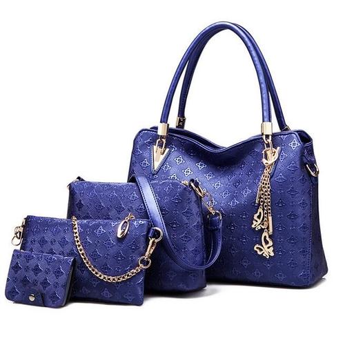 Sac a Main Femme Sac Bandoulière Femme en PU Cuir Ensemble Sac a Main et Portefeuille Lot Sac a Main Femme Mode Sac Fourre Tout de