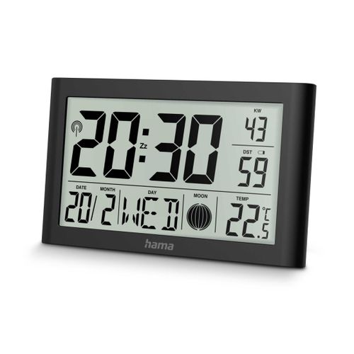 Horloge Mur. Num. "Martinique", Horl. Radiop. Avec Therm./Hygrom., Nre