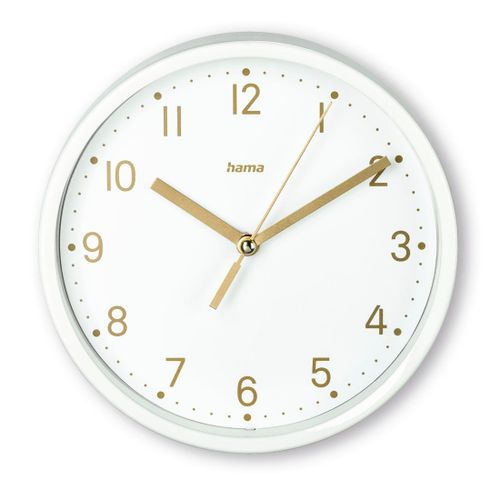 Horloge De Table "Madère", Ø 16 Cm, Silencieuse, Blanc