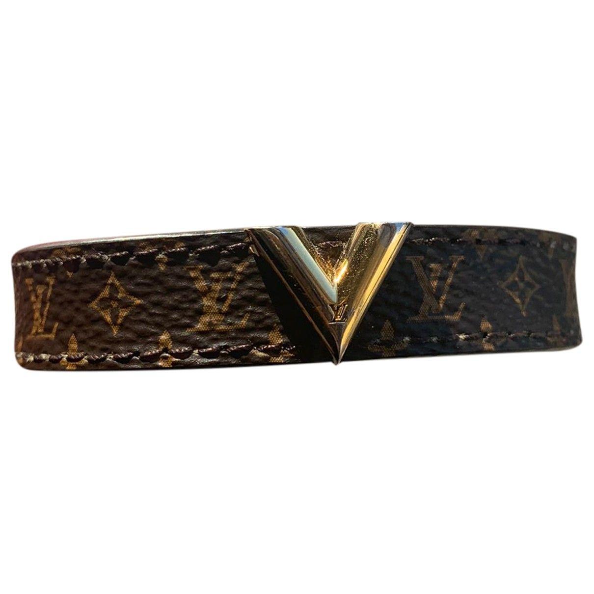 Bijoux Bracelet Louis Vuitton Essential V Marron d'occasion