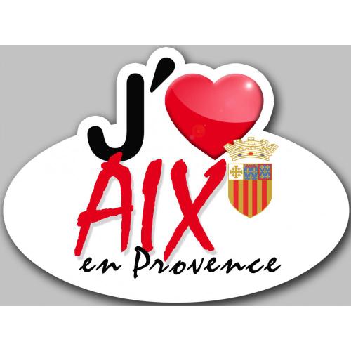 J'aime Aix-En-Provence - 15x11cm - Sticker/Autocollant