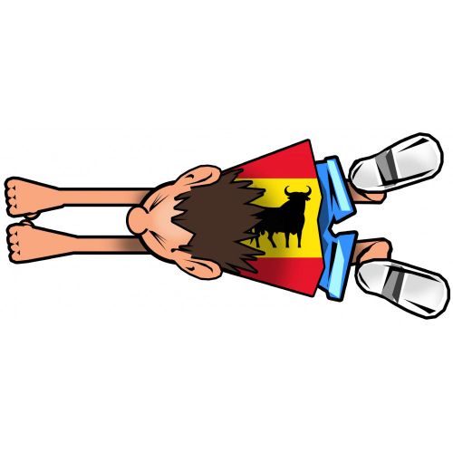 Attrape Voiture Taureau Espagnol - 28x12cm - Sticker/Autocollant