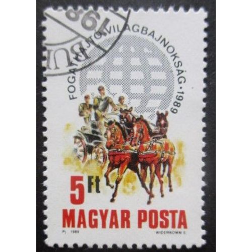 Hongrie N°3235 Attelage De Chevaux Oblitéré