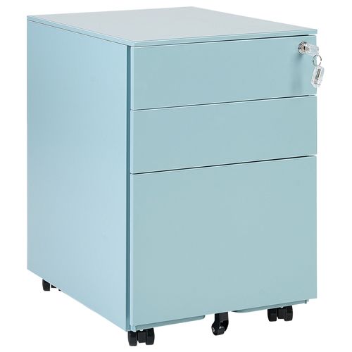 Caisson En Métal Bleu Clair À 3 Tiroirs Cami