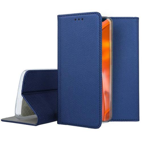 Housse Pour Samsung Galaxy S23 5g - Etui Coque Pochette Portefeuille + Verre Trempe - Bleu Magnet