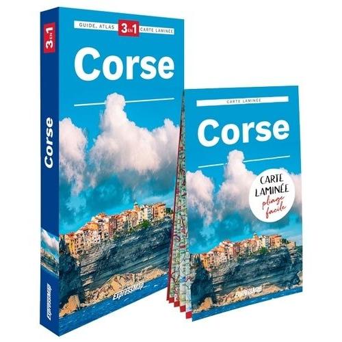 Corse - Guide + Atlas + Carte Laminée 1/170 000