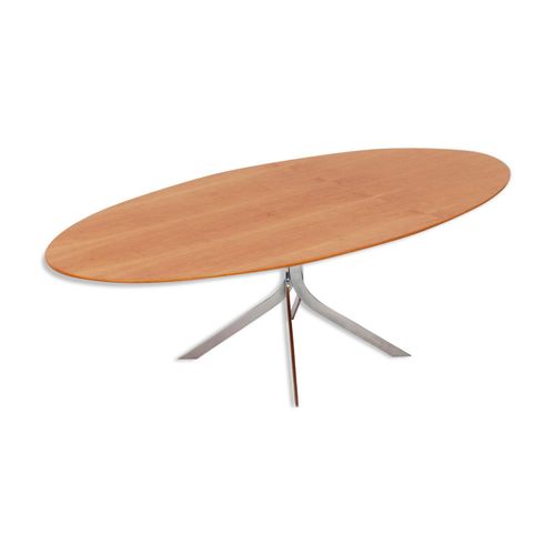 Table Basse Ovale Moderne Midcentury Danemark Bois