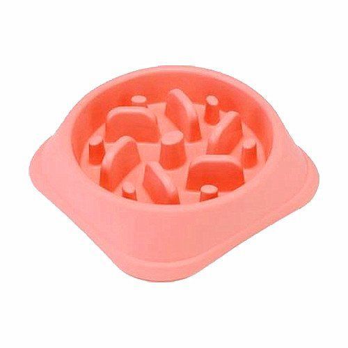 Pet Dog Slow Food Bowl Anti-Choke Bowl Fournitures Pour Animaux De Compagnie Gros Et Petits Chiens Perdez Du Poids Pour Aider À Digérer Pet Utensils Slow Eating Dog Bowl ?Rouge