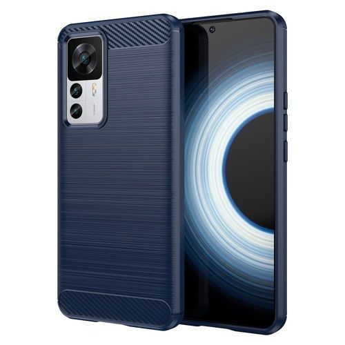 Coque Pour Xiaomi 12t / 12t Pro 5g - Housse Etui Silicone Gel Carbone + Film Ecran - Bleu Fonce