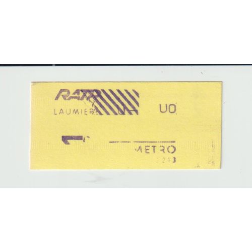 Ancien Ticket Ratp,Laimière,Metro,1