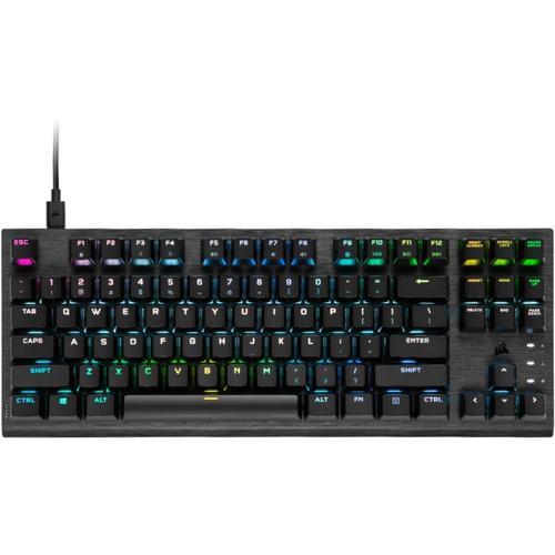 CORSAIR K60 PRO RGB - Ensemble clavier et souris - mécanique, TKL, jeux - backlit - USB - QWERTY - Français - commutateur : CORSAIR OPX RGB