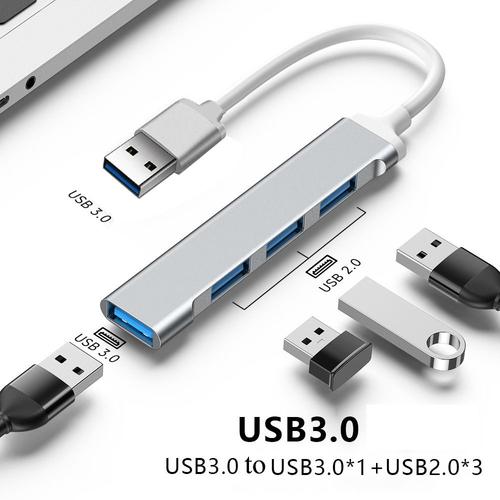 Adaptateur USB HUB 4 Ports multiprise USB 3.0 Prise pour MacBook Pro iMac PC