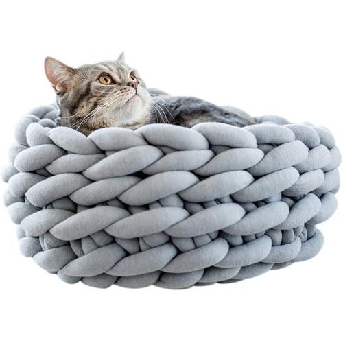 VIDAXL Panier pour chat rond 36 cm Herbiers marins pas cher