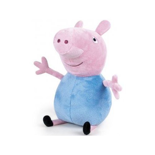 Peluche Xl George Pig 60 Cm Bleu - Peppa Pig Famille Cochon - Peluche Classique Geante Et Douce - Set Grand Doudou Enfant + Carte