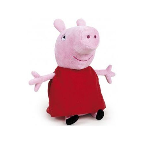 Peluche Geante Peppa Pig Robe Rouge 60 Cm - Set Grande Peluche Peppa Le Cochon Xl Avec 1 Carte Offerte - Doudou Enfant