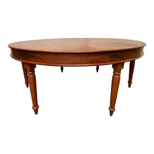 Table Ronde A Six Pieds En Bois Exotique Xx Sicle Bois