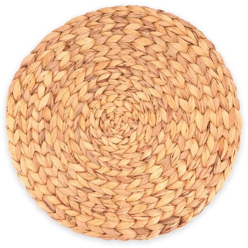 Decorasian Set De Table En Jonc De Mer (Jacinthe D¿Eau Tressée) - 35 Cm - Lavable - Rond, Naturel, Lot De 2