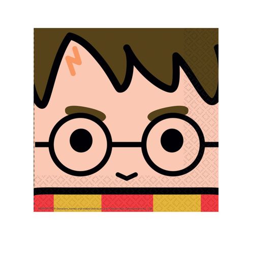 16 Serviettes En Papier Kawaii Harry Potter 33 X 33 Cm