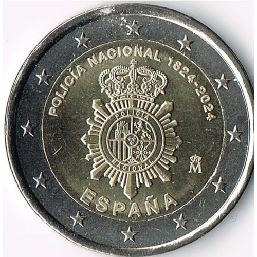 Espagne 2 Euro 2024 - 200 Ans De La Police Nationale Unc