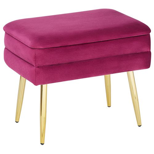 Bout De Lit En Velours Rose Fuchsia Avec Coffre Odessa