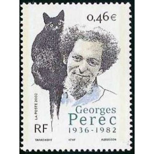 Timbre France 2002 Oblitéré Georges Perec (1936-1982) 0.46 Yt3518