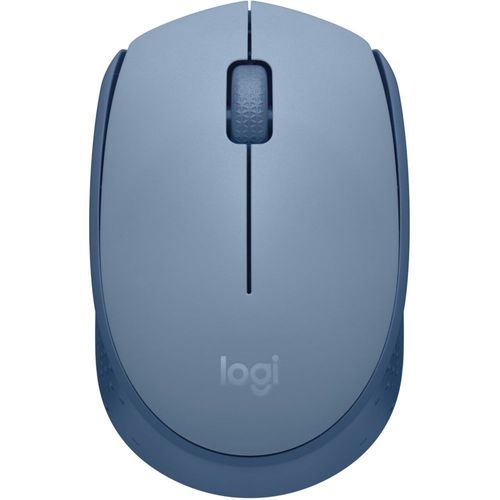 Logitech M171 - Souris - droitiers et gauchers - optique - 3 boutons - sans fil - 2.4 GHz - récepteur sans fil USB - bleu/gris