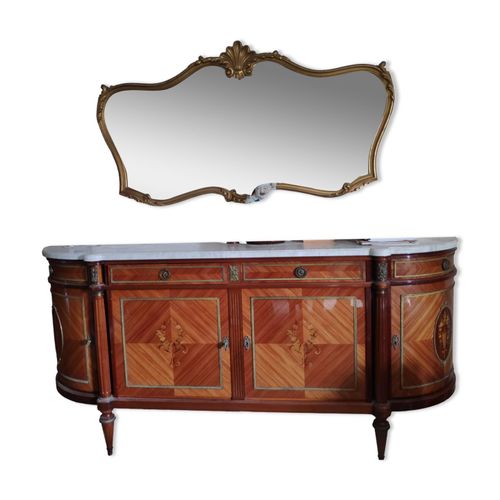 Buffet Style Louis Xvi En Bois De Rose Marquet Et Grand Miroir Dor Style Entre Louis Xv Et Xvi Marron