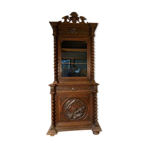 Demi Buffetargentier 2 Corps De Style Neo Renaissance Henri Ii Marron