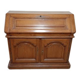 Bureau Secrtaire Avec Abattant En Bois Massif Marron