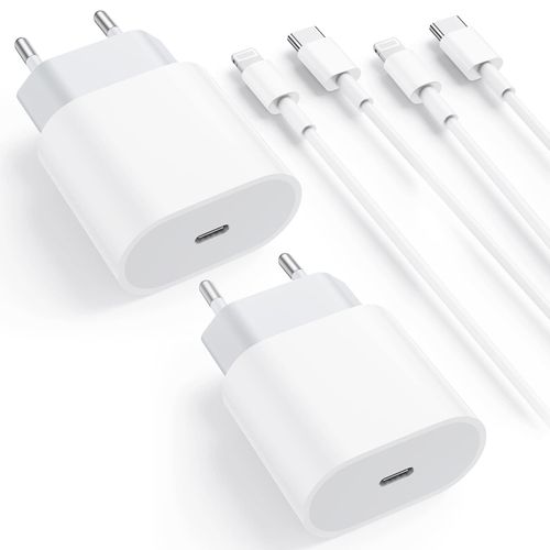 Chargeur Iphone Rapide 2 Pack Chargeur Usb C 20w Et Câble Usb C Vers Lightning 2m Pd3.0 Type C Charger Alimentation Adaptateur Secteur Compatible Avec Iphone 14/13/12/11/X/Xs/Xr/8