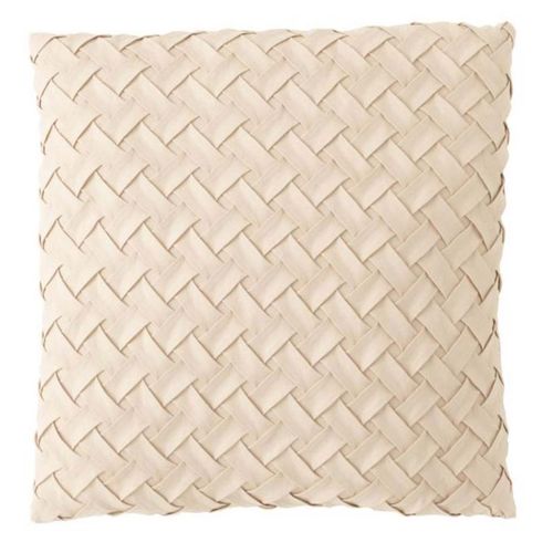 Paris Prix - Coussin Déco "Tissé" 43x43cm Naturel